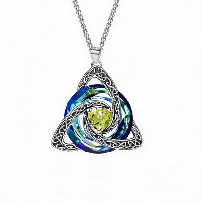 ✨Keltisk triquetra-halskjede med fødselsstein – et meningsfullt symbol på kjærlighet og samhold ❤️