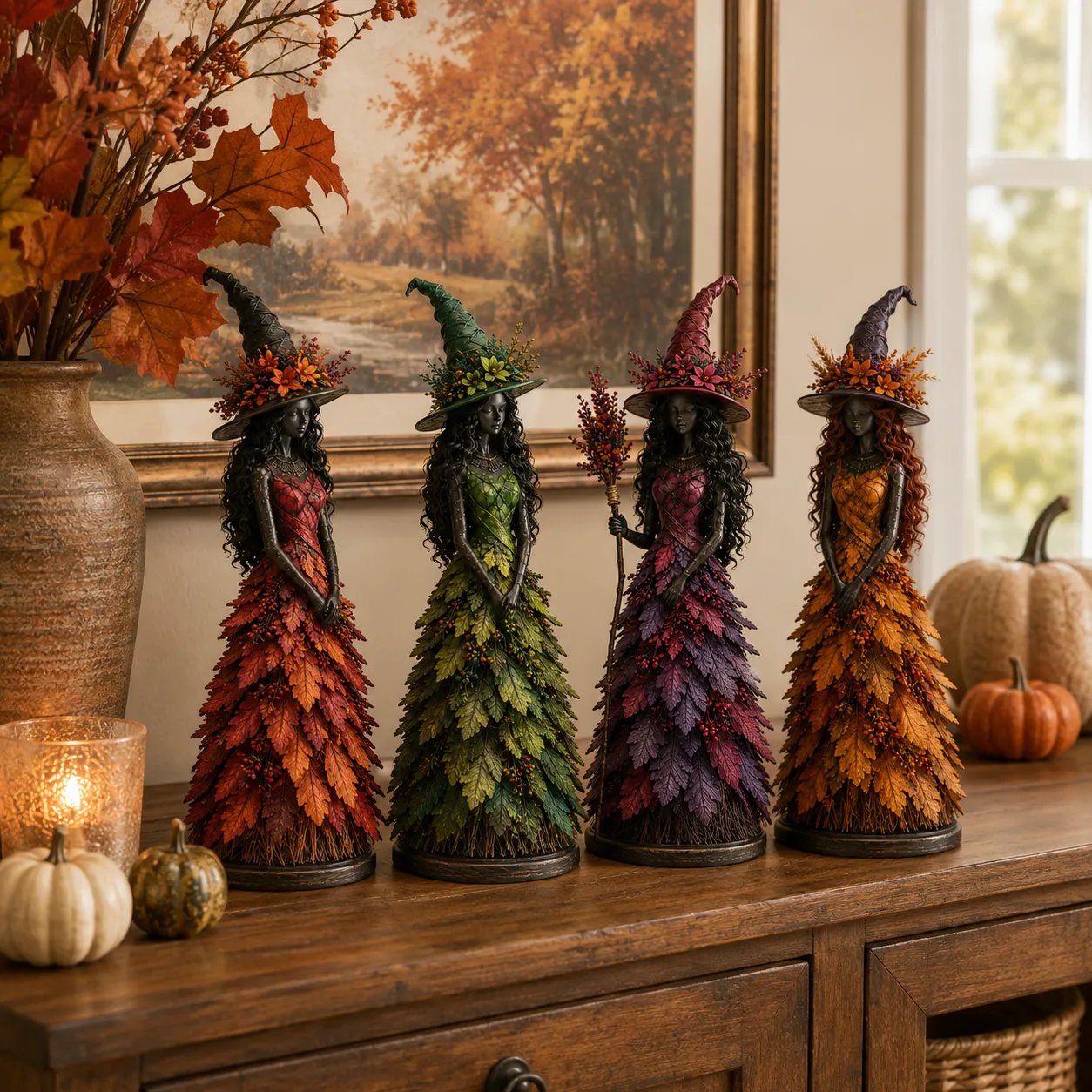 💥LAST DAY 49% OFF - 🧙 Enchanted Autumn Witch Figurine (📦Buy 3 Free Shipping)