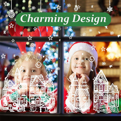 🎄Christmas Village Window Sticker Set