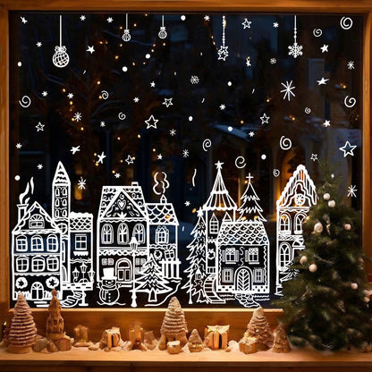 🎄Christmas Village Window Sticker Set