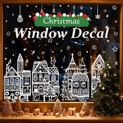 🎄Christmas Village Window Sticker Set