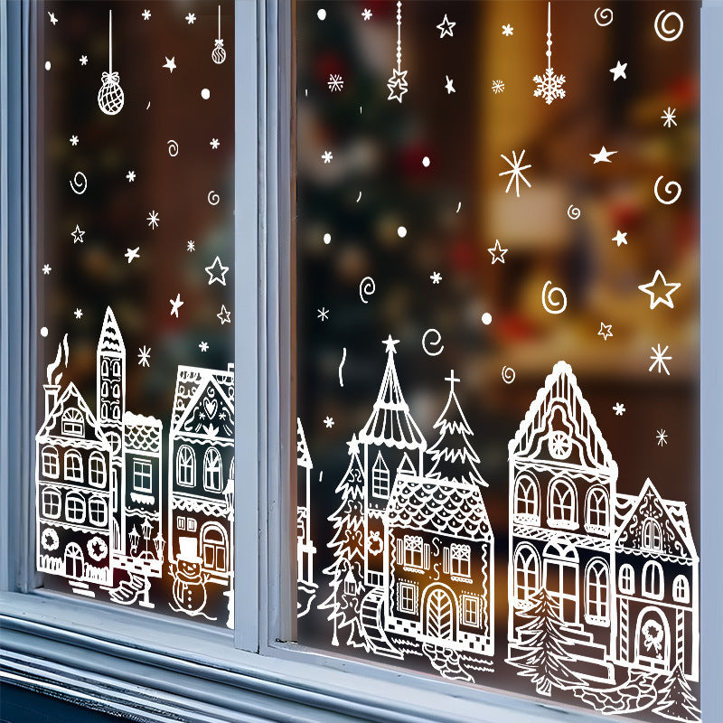 🎄Christmas Village Window Sticker Set