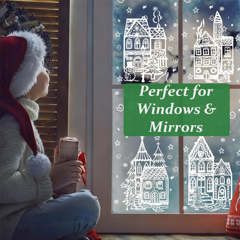 🎄Christmas Village Window Sticker Set