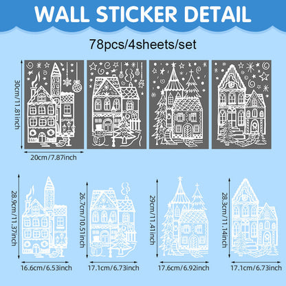 🎄Christmas Village Window Sticker Set