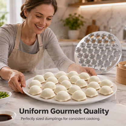 🥰 SLUTTSALG – 50 % RABATT 🥟 Dumplingform med 37 hull – Lag 37 dumplings på én gang