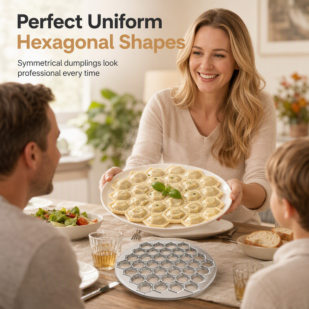 🥰 SLUTTSALG – 50 % RABATT 🥟 Dumplingform med 37 hull – Lag 37 dumplings på én gang